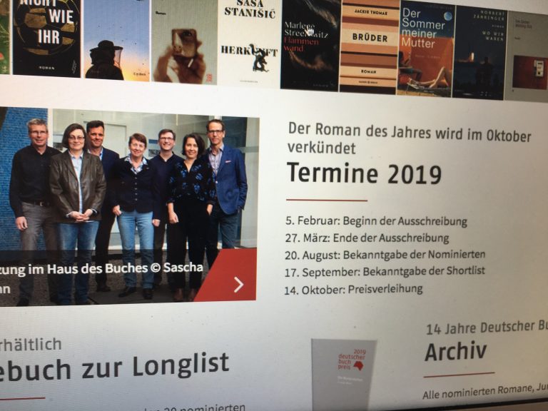 Deutscher Buchpreis 2019: Die Shortlist von Malte Bremer