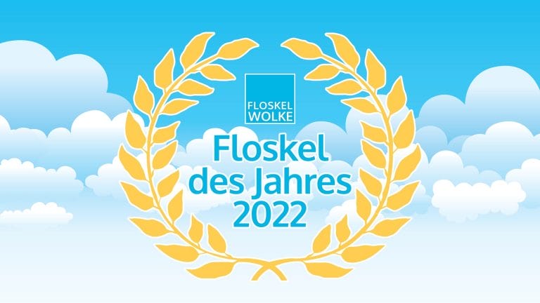 Logo zur »Floskel des Jahres 2022« (Quelle: floskelwolke.de)