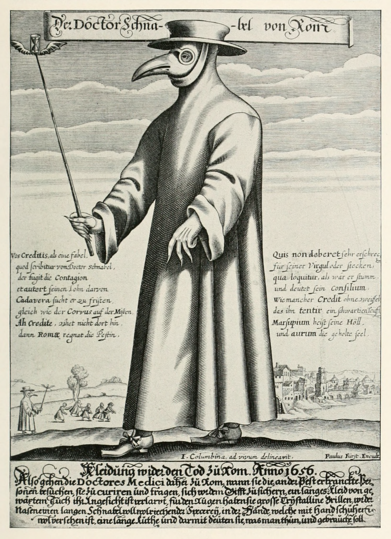 Bekanntes Pest-Motiv: Paul Fürst, Der Doctor Schnabel von Rom (Wikipedia)