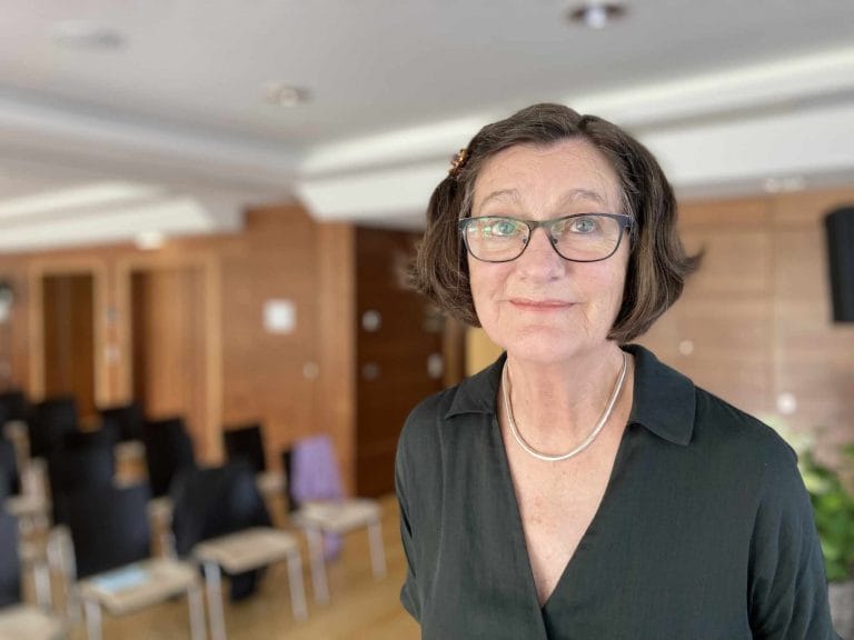Die Übersetzerin Andrea Ott beim Literaricum Lech (Foto: Tischer)