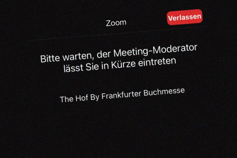 Auf der virtuellen Messe ist man viel allein: Warten auf Einlass