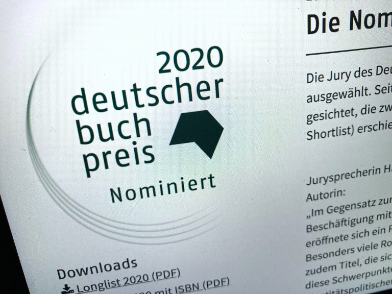 Die Longlist zum Deutschen Buchpreis 2020
