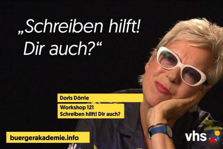 Online-Schreibworkshop nach dem Bestseller »Leben, schreiben, atmen« von Doris Dörrie (Foto: Diogenes/BürgerAkademie)