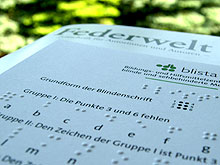 Schwerpunkt »Blind sein – blind schreiben« in der aktuellen Federwelt