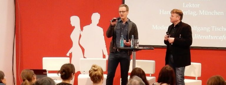 Florian Kessler auf der Bühne autoren@leipzig der Leipziger Buchmesse