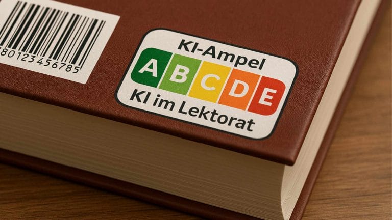 KI-Ampel auf einem Buch