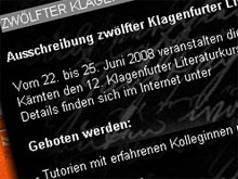 Jetzt bewerben: Der 12. Klagenfurter Literaturkurs ist ausgeschrieben