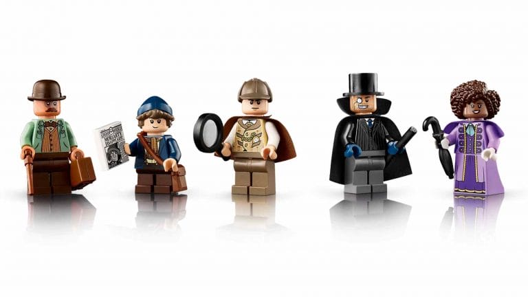 Die Bewohner der Lego-Baker-Street: Doktor Watson, Paige, Sherlock Holmes, Professor Moriarty, Irene Adler (Foto: lego.com)