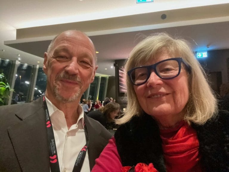lit.COLOGNE-Chef Rainer Osnowski mit der Autorin