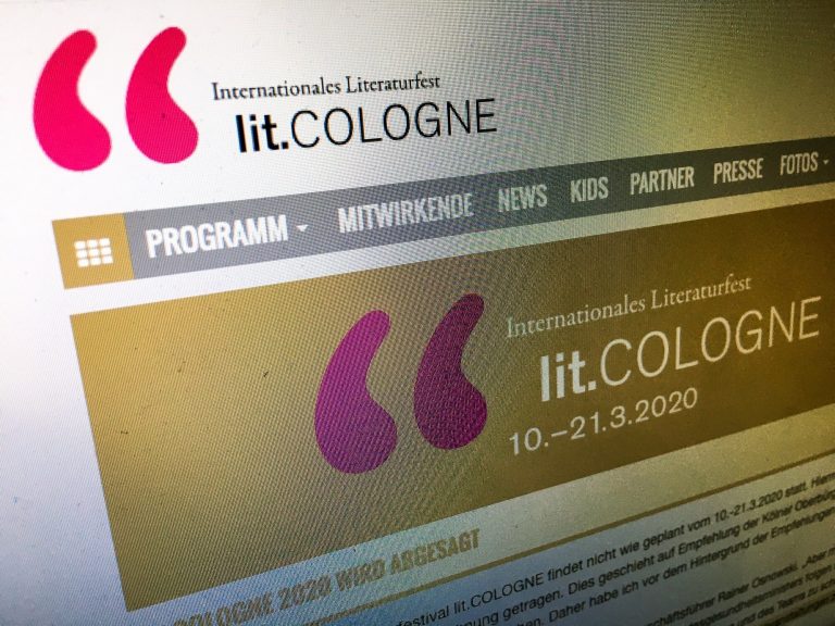 Corona-Virus: Literaturfest lit.Cologne 2020 in letzter Minute abgesagt