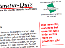 Literatur-Quiz in Zusammenarbeit mit der Schiller-Buchhandlung