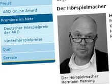 Hörspiel von Hermann Mensing für den ARD-Wettbewerb »Premiere im Netz« nominiert