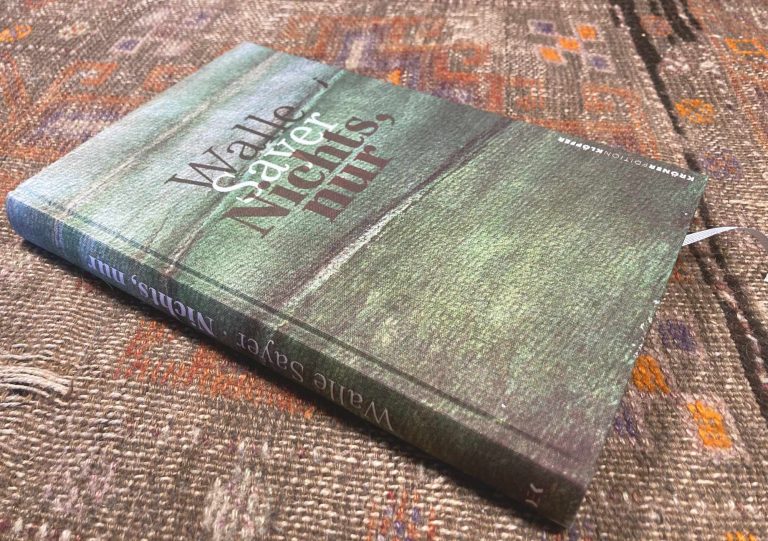 »Nichts, nur« von Walle Sayer, erschienen in der Edition Klöpfer im Kröner Verlag
