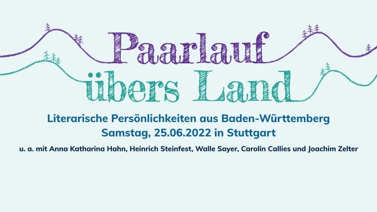 Paarlauf übers Land: Literaturfestival am 25. Juni 2022 in Stuttgart