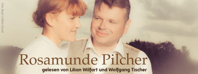 Wolfgang Tischer und Lilian Wilfart auf einem Plakat zur Rosamunde-Pilcher-Lesung (Foto: Birgit-Cathrin Duval)