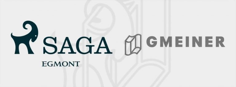 Die Logos der Unternehmen Saga Egmont und Gmeiner