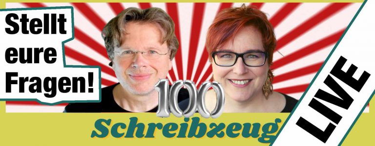 Ein Wettbewerb und ein Live-Event zur 100. Folge des Schreibzeug-Podcast