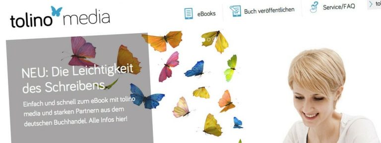 Screenshot der Tolino-Media-Website