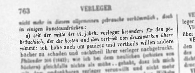 »Verlag kommt von vorlegen« - Stimmt das?